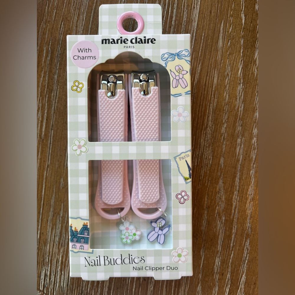 Marie Claire Nail Buddies Pink Nail Clippers with Charms